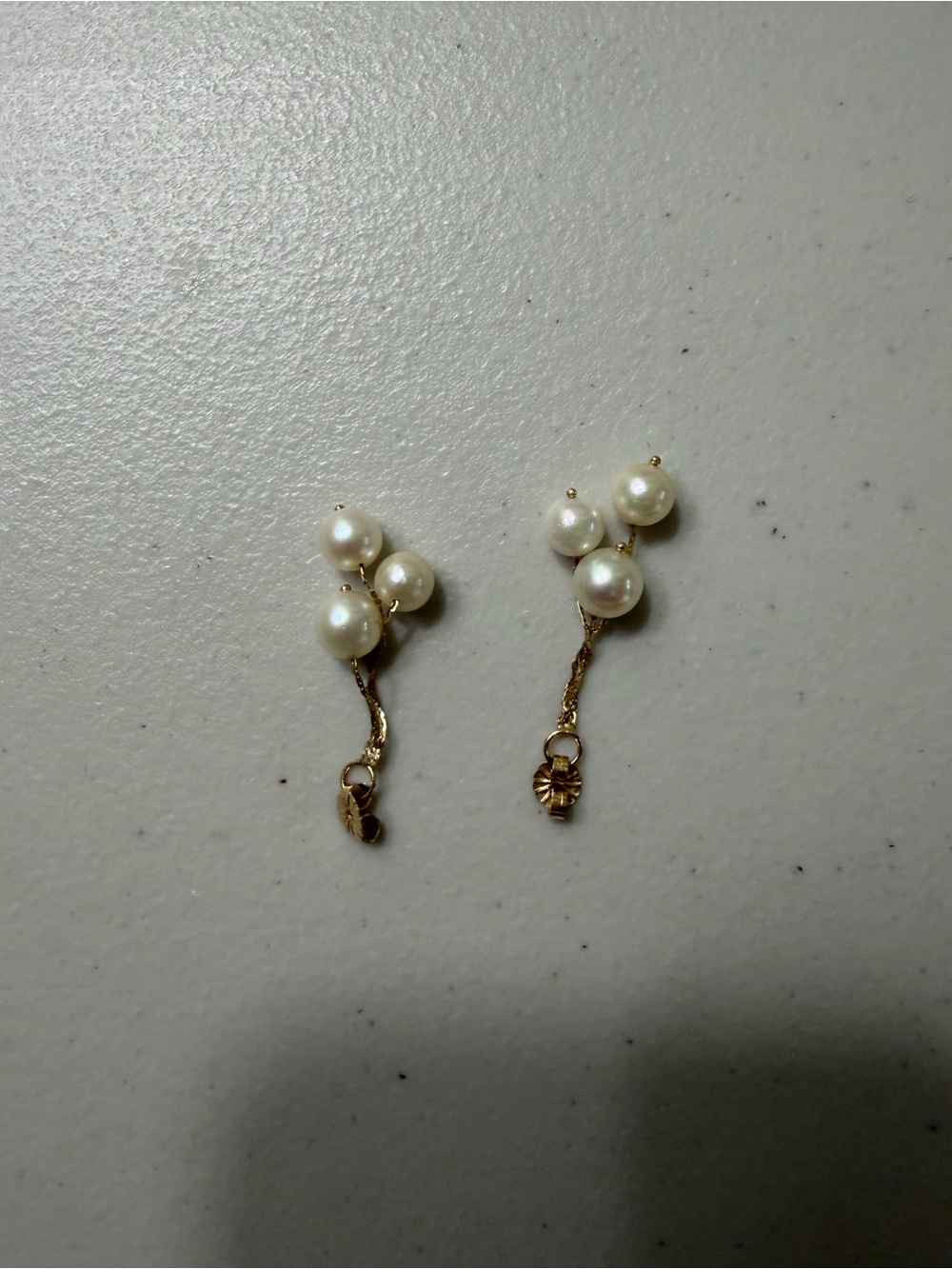 14K Gold Earring BackWith Akoya Pearl Drop - Elegant Women’s Jewelry